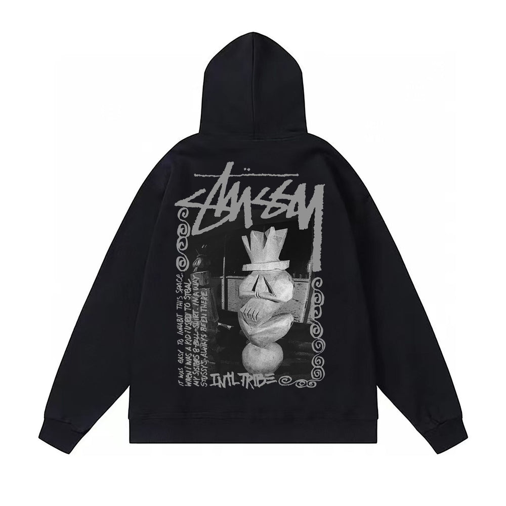 Autumn and winter new trendy brand Sutu West classic letter print parade hooded sweatshirt jacket cross-border (3)