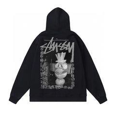 Autumn and winter new trendy brand Sutu West classic letter print parade hooded sweatshirt jacket cross-border (3)