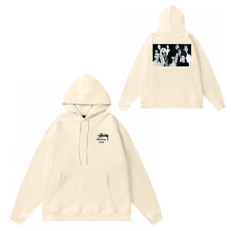 Original label: One piece trendy brand SU Western hoodie hooded autumn and winter new letter dice black eight hat couple outfit (17)