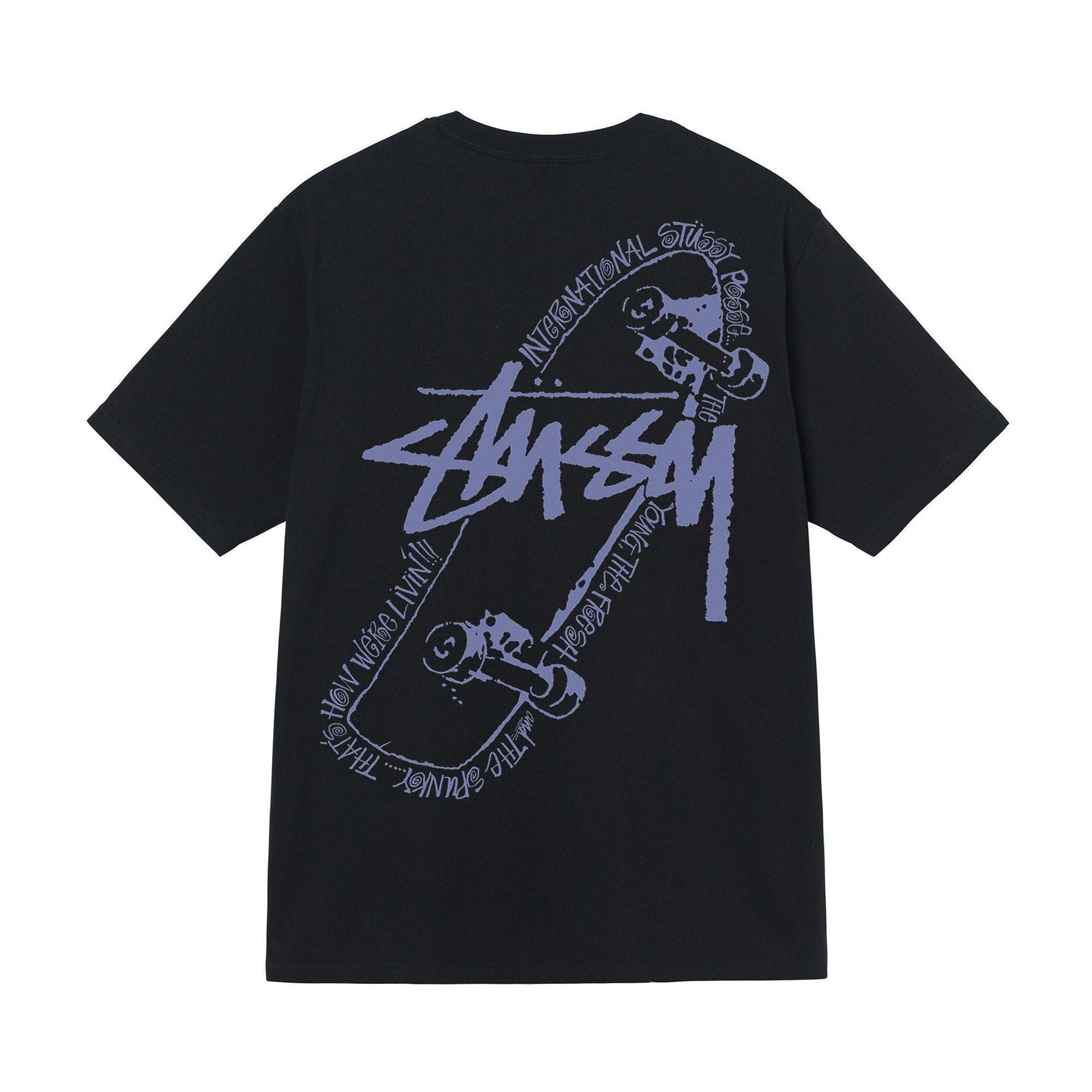 Stusy 2025 New 8 Men's and Women's Short sleeved T-shirt Summer Black and White Men's T-shirt Loose 270g (8)