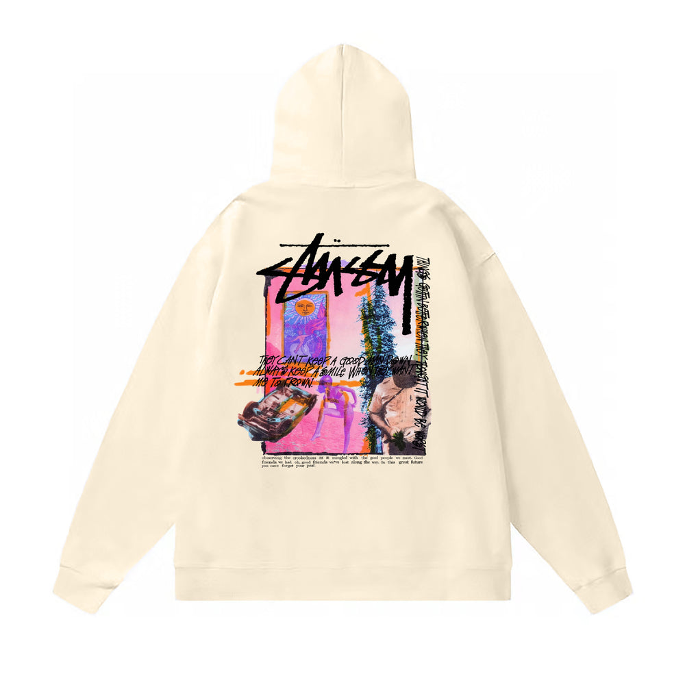 Original autumn and winter new trendy brand Sutu West classic letter print parade hooded sweatshirt jacket (19)