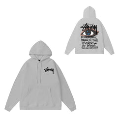 Original label: One piece trendy brand SU Western hoodie hooded autumn and winter new letter dice black eight hat couple outfit (14)