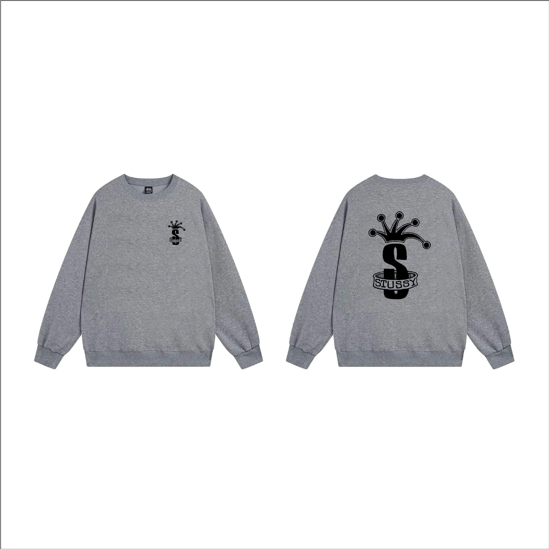Cross border black 8 dice hoodie for autumn and winter, men's and women's round neck looped long sleeved hoodie, pure cotton outer (21)
