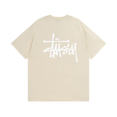 Original 2024 Spring/Summer New Trendy Brand Stu Classic Parade Printed Letter Men's and Women's Same Short Sleeve One Piece Hair Collection (12)