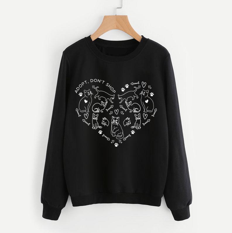 Adopt Don't Shop Heart Sweatshirt