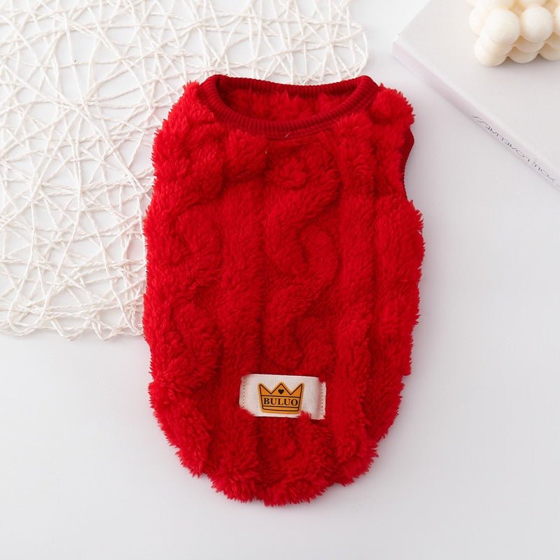 Autumn and Winter Warm Cotton Teddy Jacket Vest for Cat and Dog