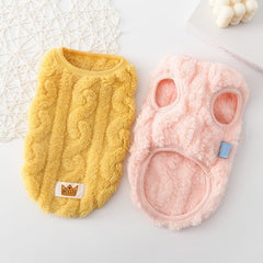 Autumn and Winter Warm Cotton Teddy Jacket Vest for Cat and Dog