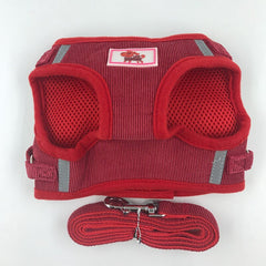 Breathable Reflective Harness Leash Set with Adjustable Vest