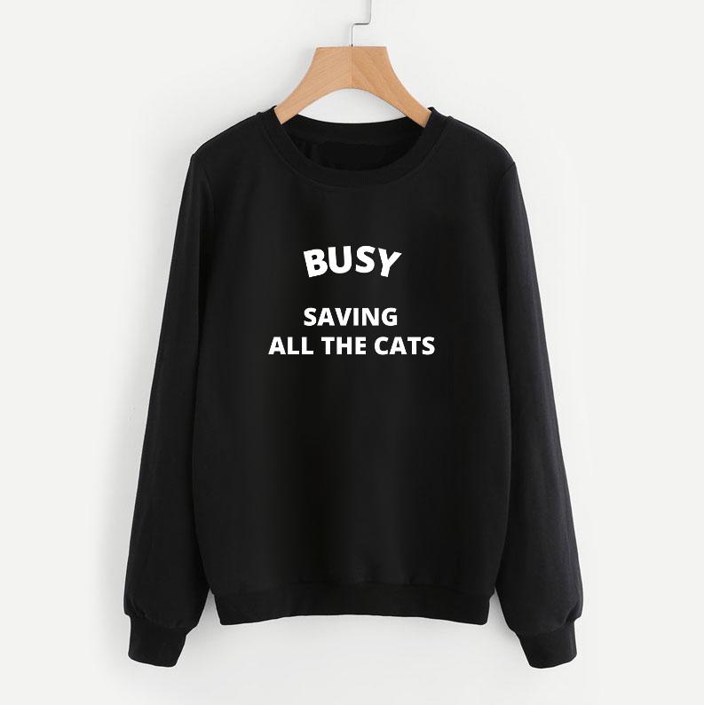 Busy Saving All The Cats Sweatshirt