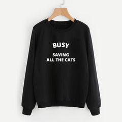 Busy Saving All The Cats Sweatshirt
