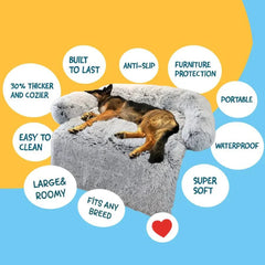 Calming Non-Slip Sofa Plush Cat and Dog Bed
