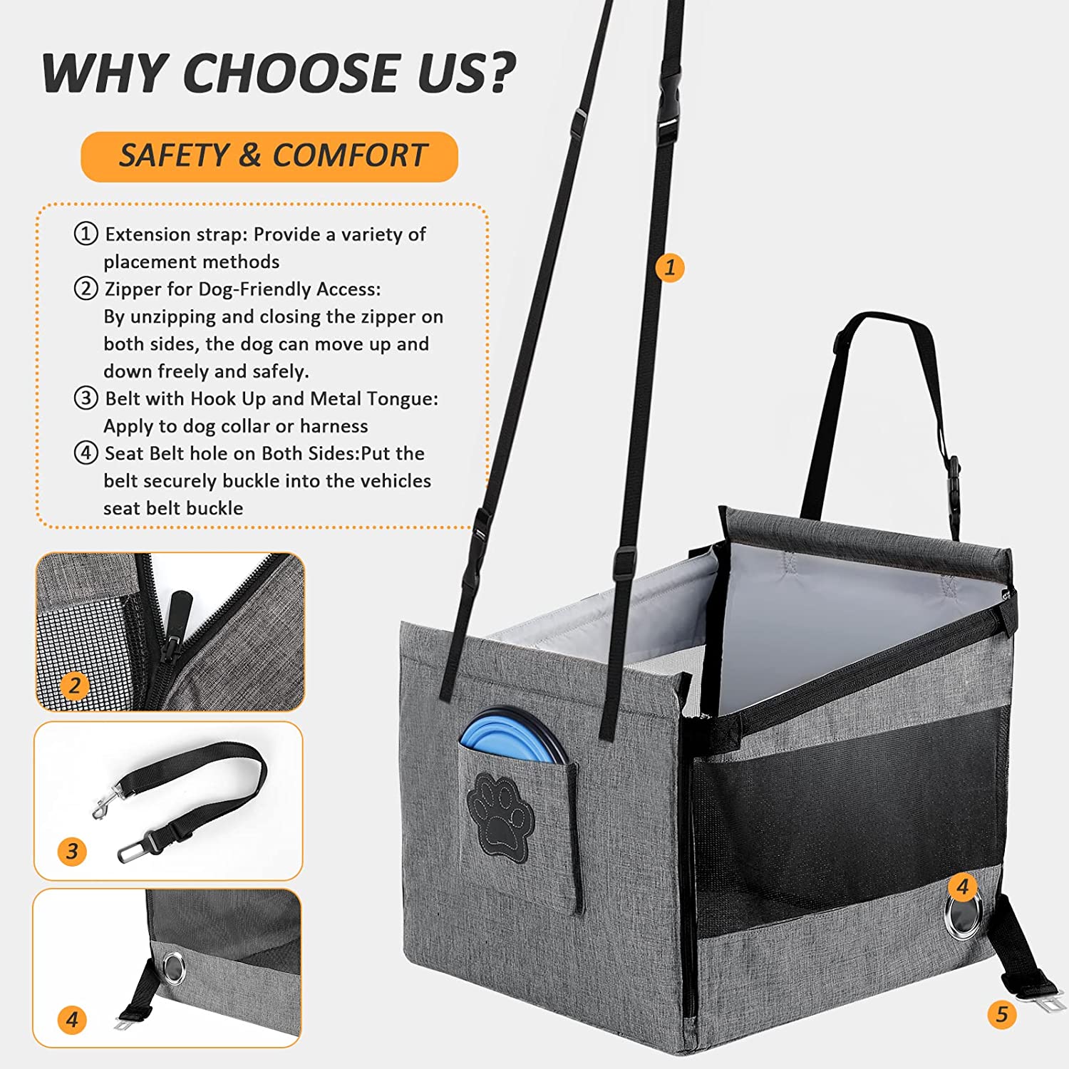 Car Pet Cage Waterproof Dog Basket for Dogs