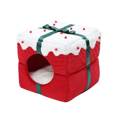 Christmas Box Bell Cat Bed and Home