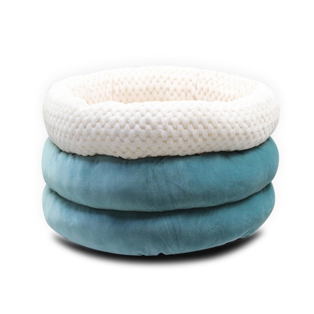 Deep Sleep Bed Semi-Enclosed Round Soft Ice Velvet