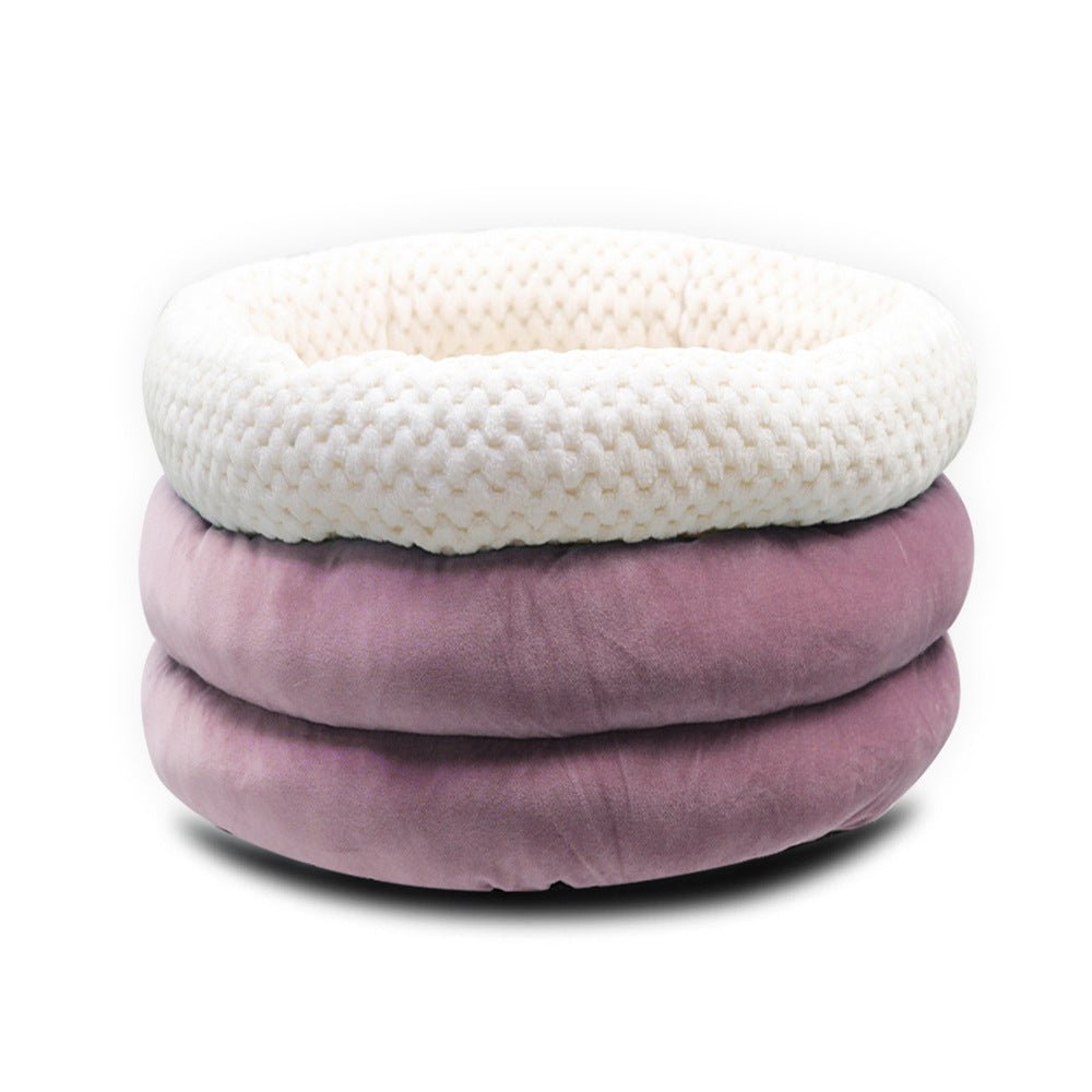 Deep Sleep Bed Semi-Enclosed Round Soft Ice Velvet