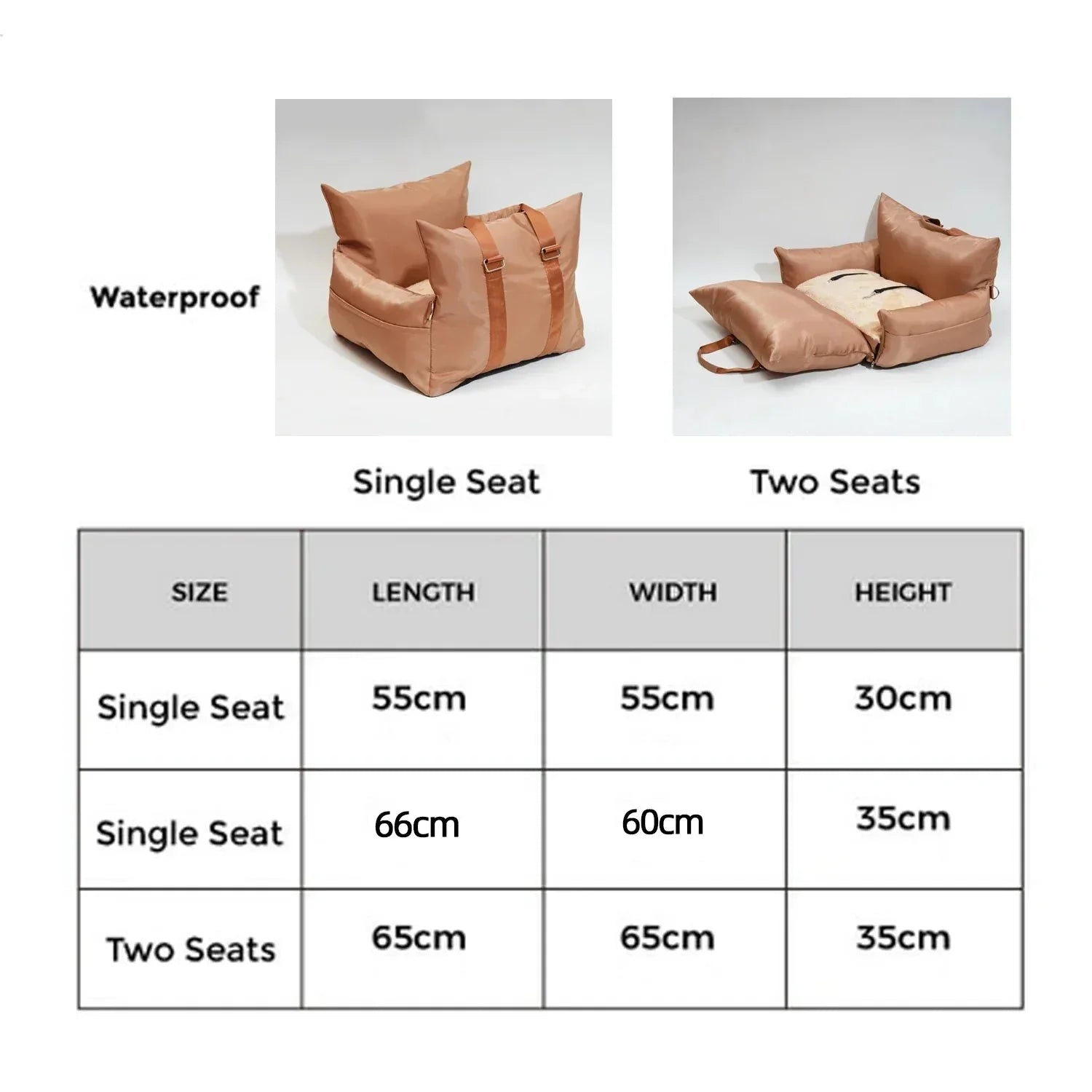 Dog Carrier Padded Car Safety Seat