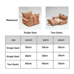 Dog Carrier Padded Car Safety Seat