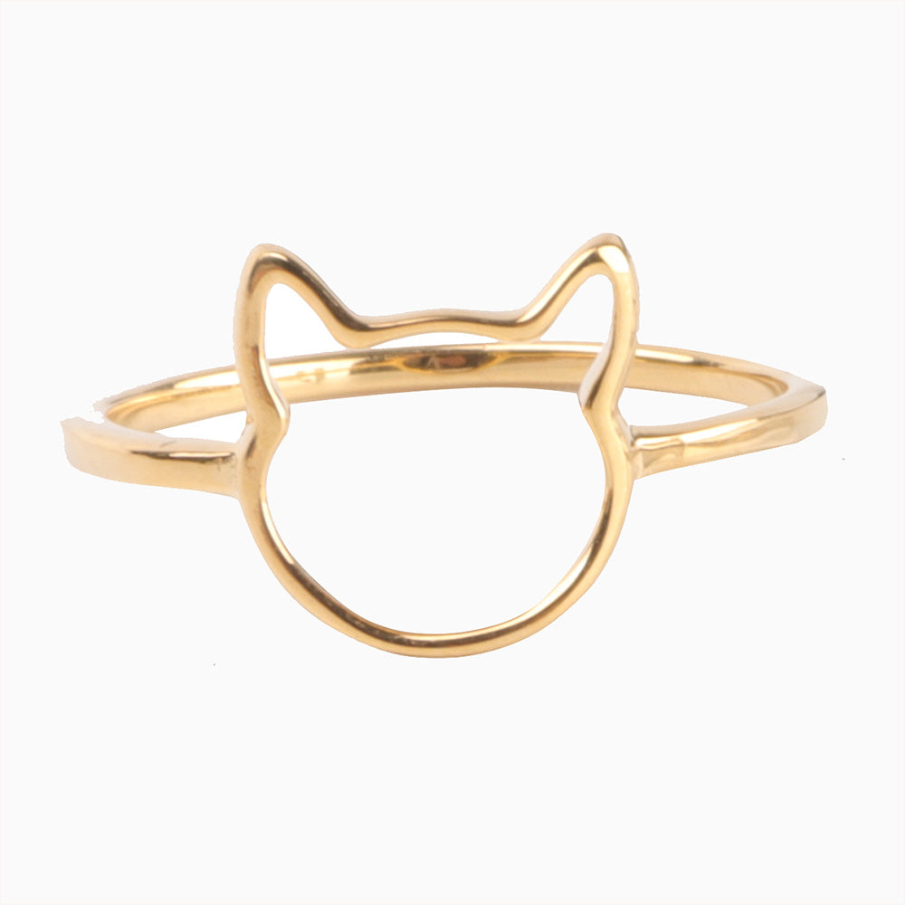 Open Cat Face Ring