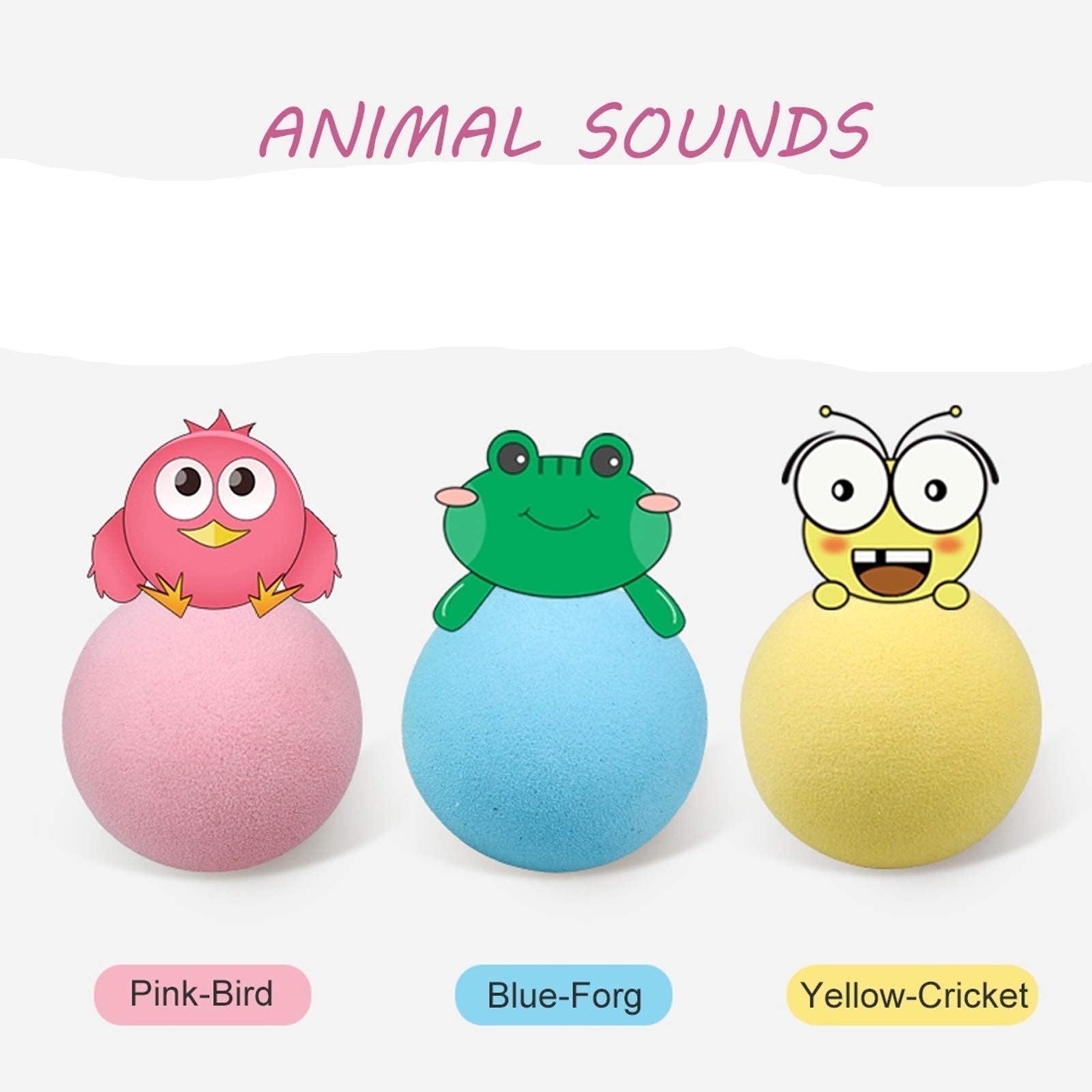 Interactive Touch Play Animal Sounds Catnip Lid Toy