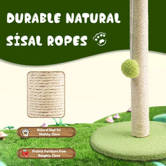 Kitten Coconut Tree Scratching Post w/ Coconut Sisal Balls