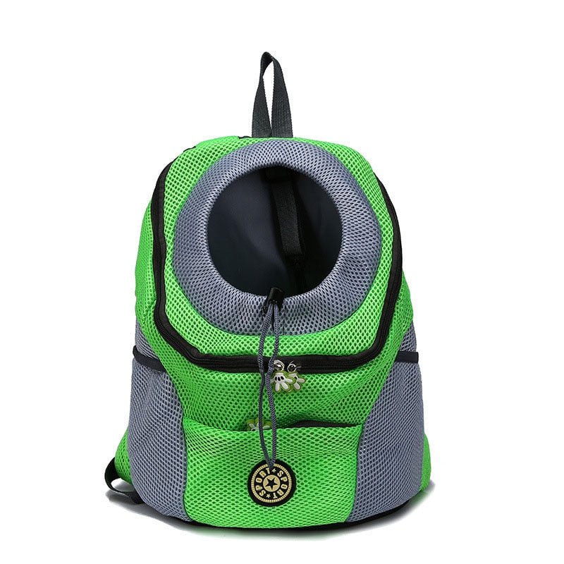 Outdoor Nylon Mesh Double Shoulder Pet Carrier Bag