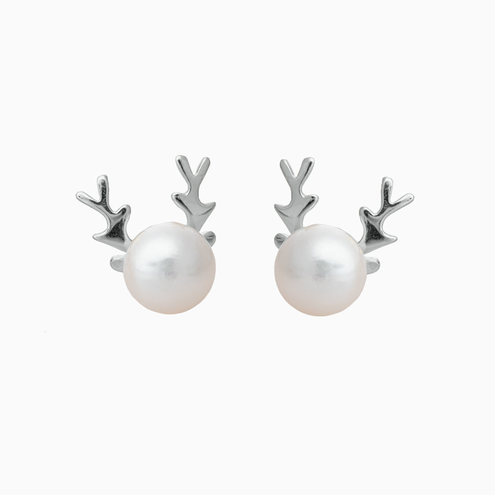 Reindeer Pearl Earrings