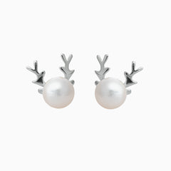 Reindeer Pearl Earrings