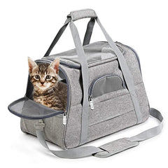 Portable Outdoor Large Cat Carrier Bag with Breathable Mesh