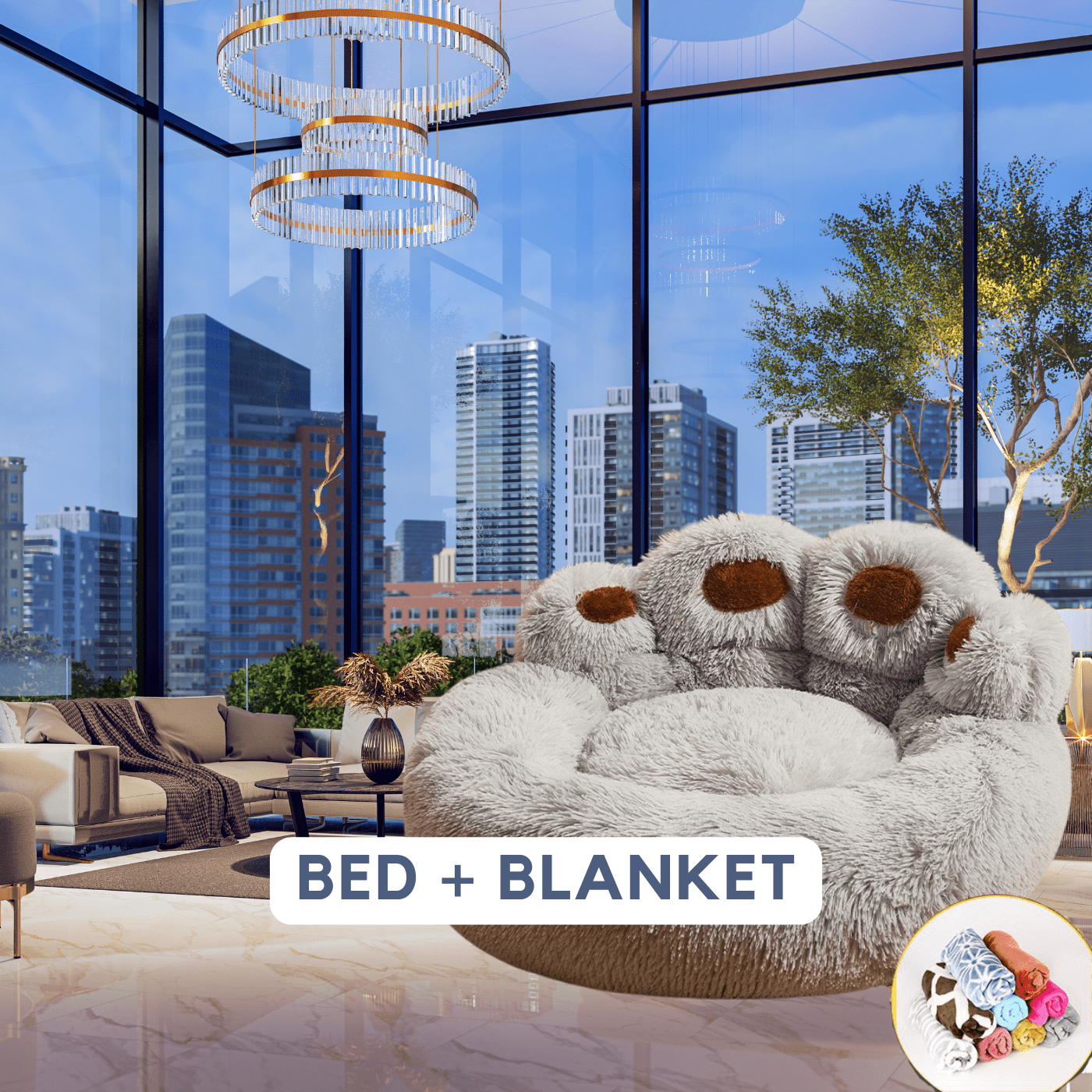 Teddy Paw Nest Winter Washable Deep Sleep Mattress