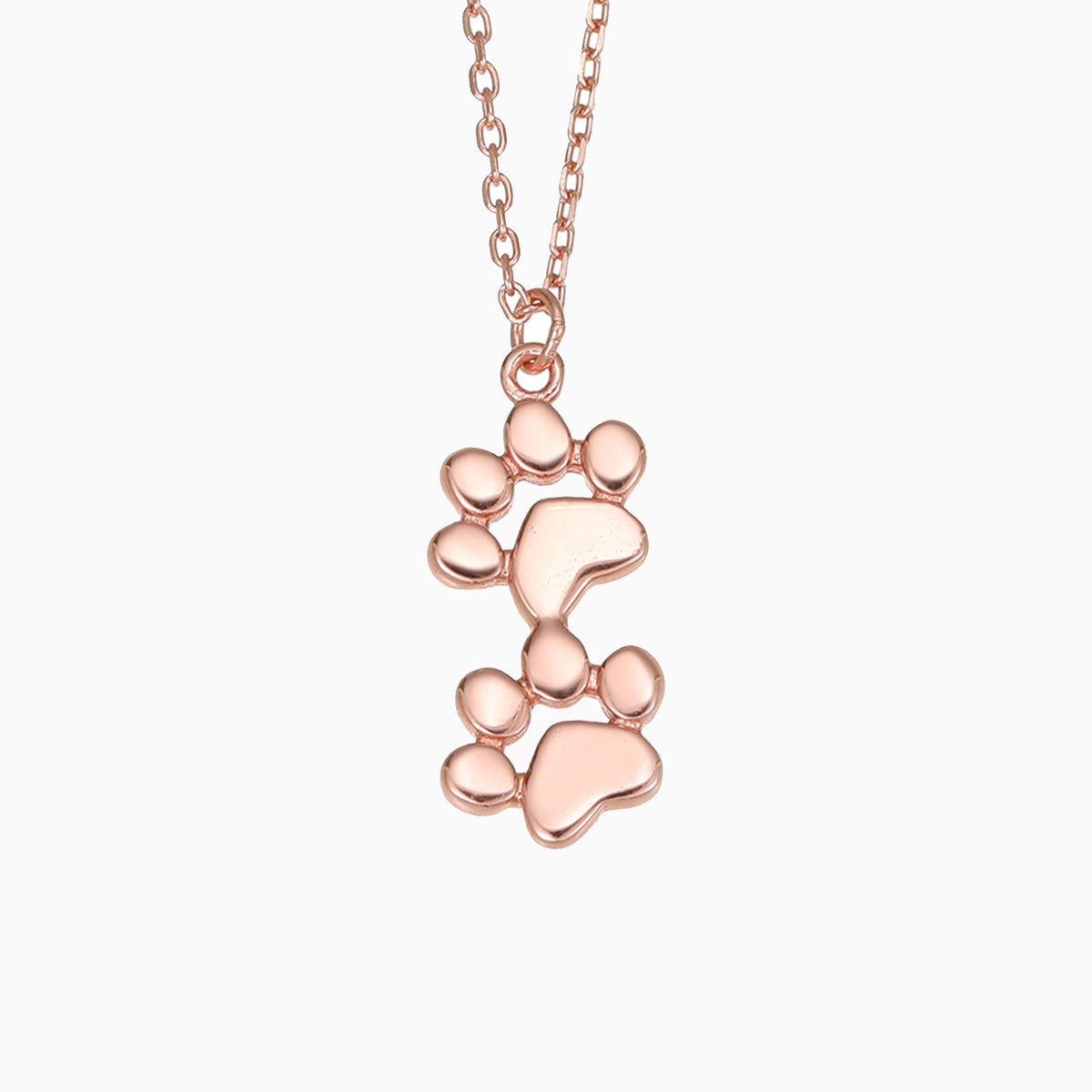 Double Stacked Paw Necklace