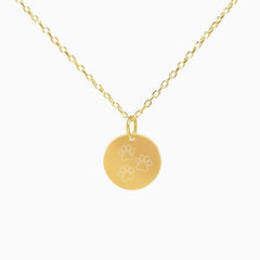 Triple Paw Disc Necklace