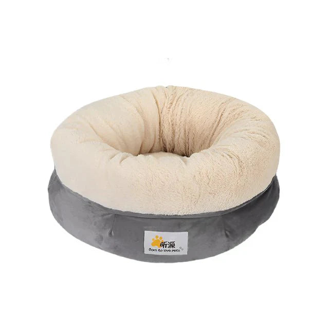 Velvet Plush Cat Bed Nesting Basket