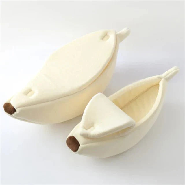 Warm Banana Shaped Portable Cat Bed