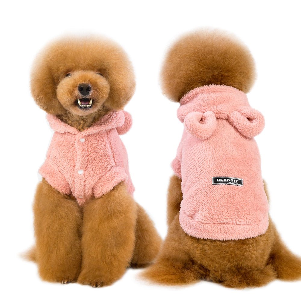 Warm Fuzzy Bunny Winter Parka for Cats to Medium Sized Dogs