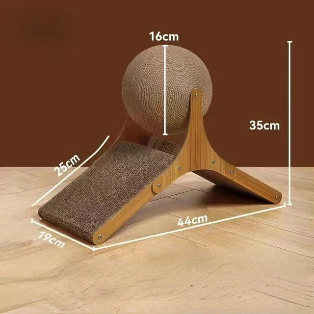 Wooden Rotating Sisal Rope Ball Tower & Climbing Frame