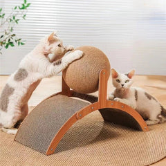 Wooden Rotating Sisal Rope Ball Tower & Climbing Frame