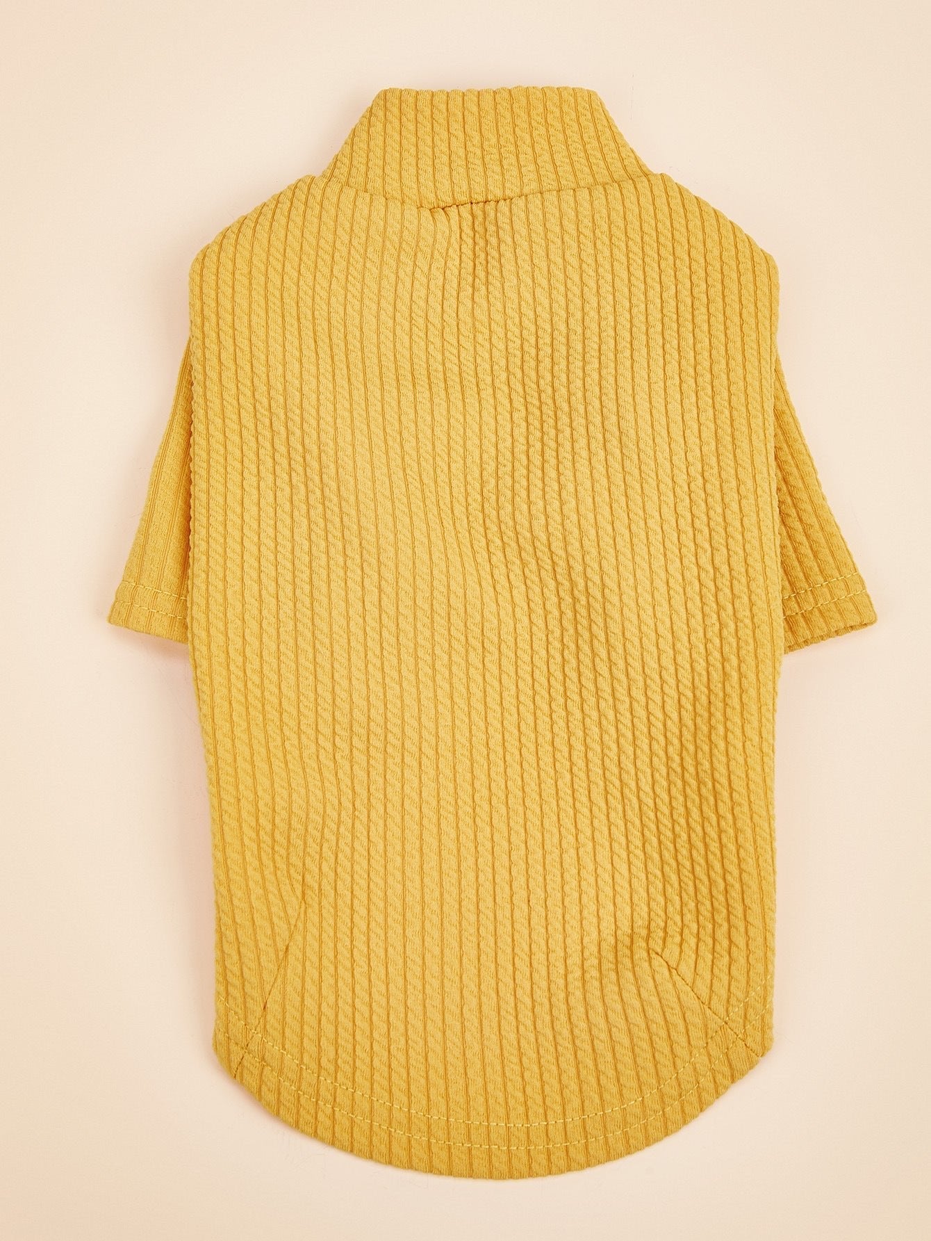 Yellow Small Plaid Pet Sweater